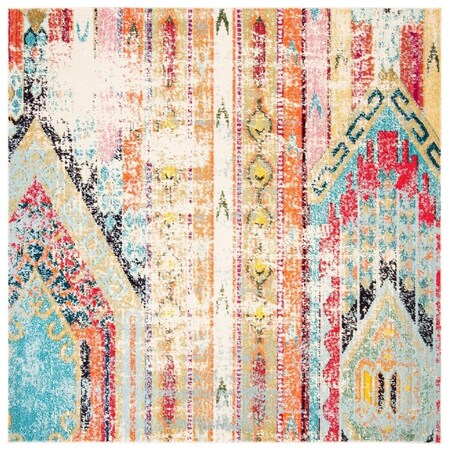 Safavieh 9 x 9 ft. Madison 400 Power Loomed Square Area Rug Blue & Orange MAD422F-9SQ